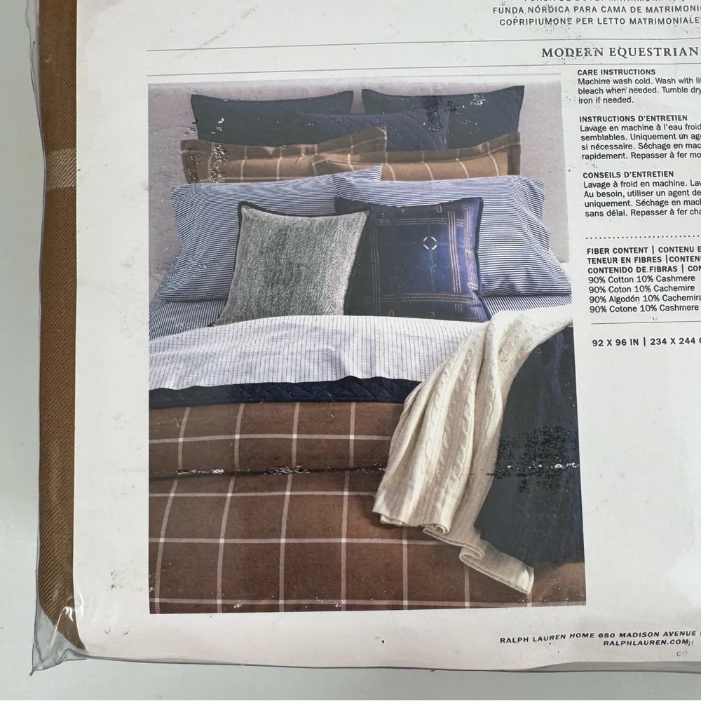 Ralph Lauren‎ NEW Modern Equestrian Duvet Cover Full/Queen
